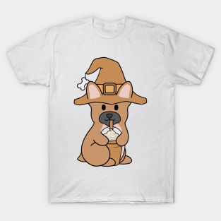 Pumpkin Spice French Bulldog Brown T-Shirt